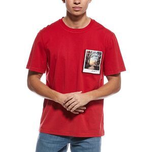 Helmut Lang Mens  Postcard T-Shirt, Red